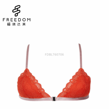 2017 femmes filles nouveau design hot sexy images de racerback crochet dentelle avant fermé triangle bralette soutien-gorge sous-vêtements